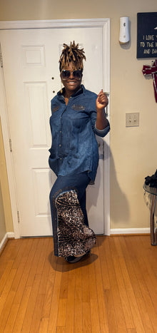  Leopard jeans
