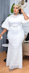 White rose dress