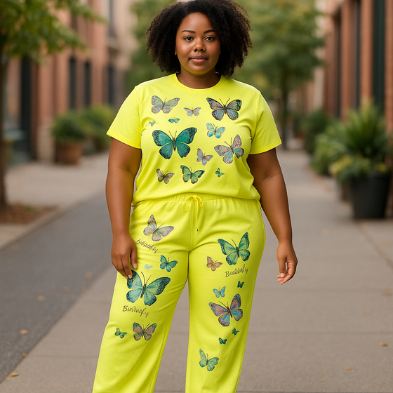 Yellow sequins set