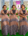 Brown printing maxi