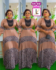 Brown printing maxi
