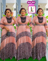 Pink printing maxi