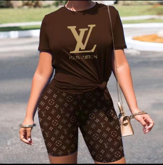 LOUIS VUITTON Flowing LV printed Sleeve T-shirt -S