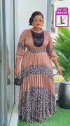 Brown printing maxi
